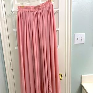 Pink chiffon full skirt